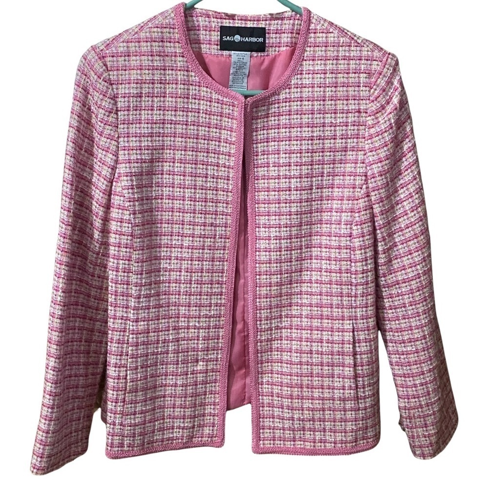 SAG Harbor Pink Tweed Blazer